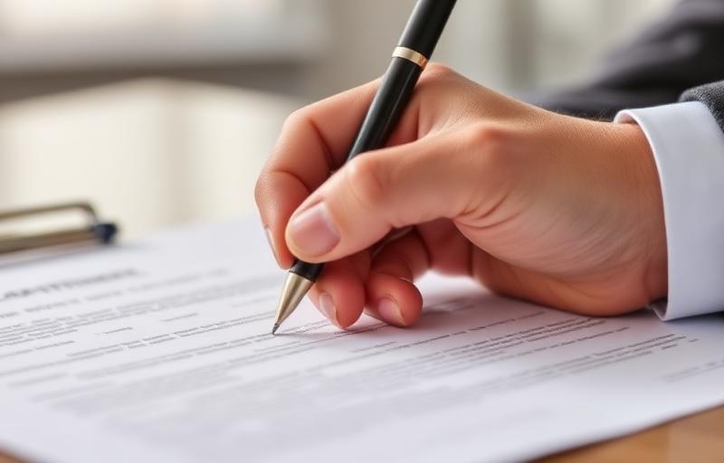 Assinatura de contrato empresarial