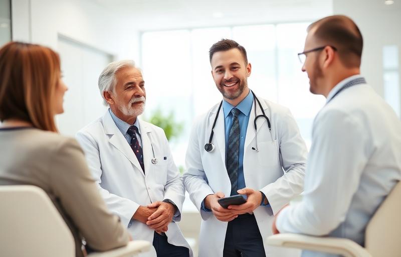 Médico com estetoscópio atendendo paciente