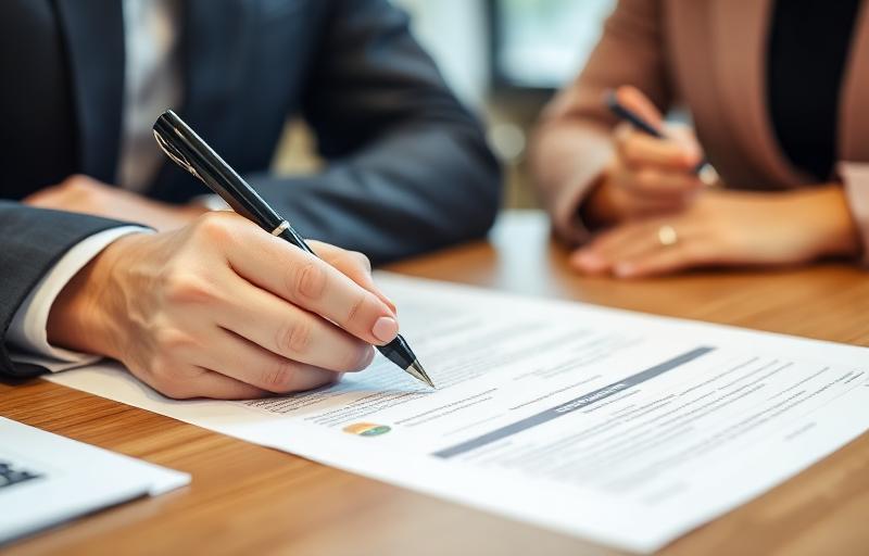 Assinatura de contrato financeiro