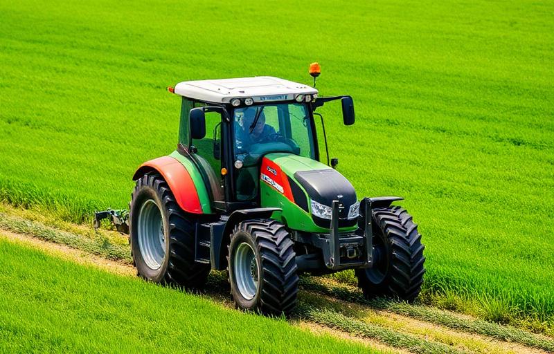 Trator agrícola em plantação